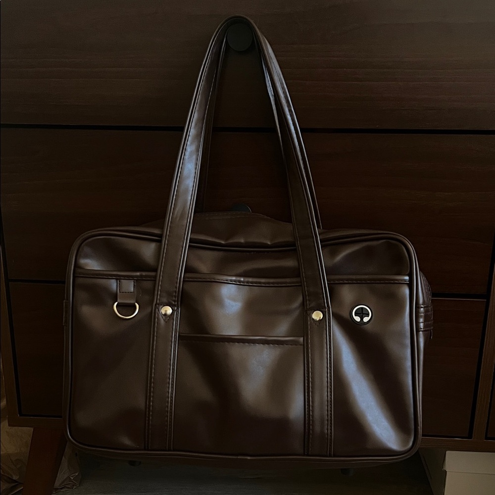 Faux Leather Japanese School Style Shoulder Bag